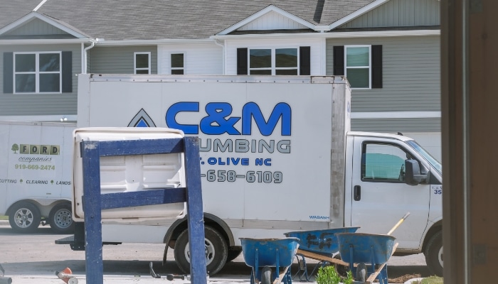 Installation Truck In Neighborhood
