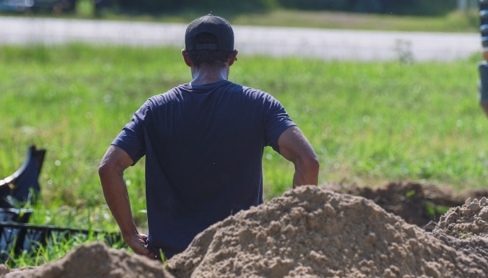 Technician In Trech For Sewer Line