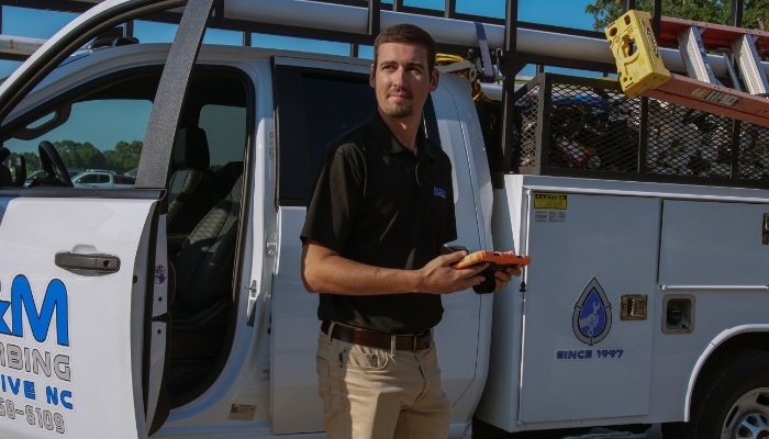 Technician Leaving Truck